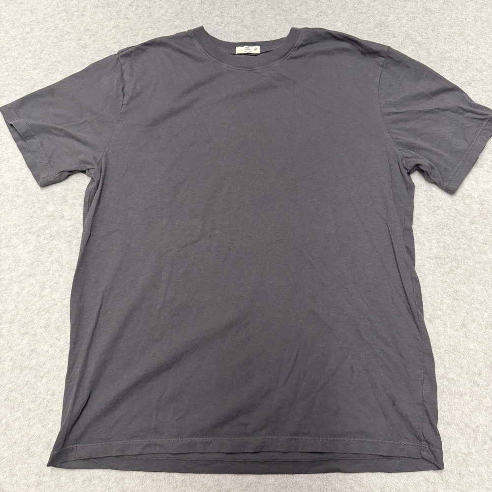 Flint And Tinder Shirt Mens Medium Gray Cotton Crewneck Tee Jersey Made USA